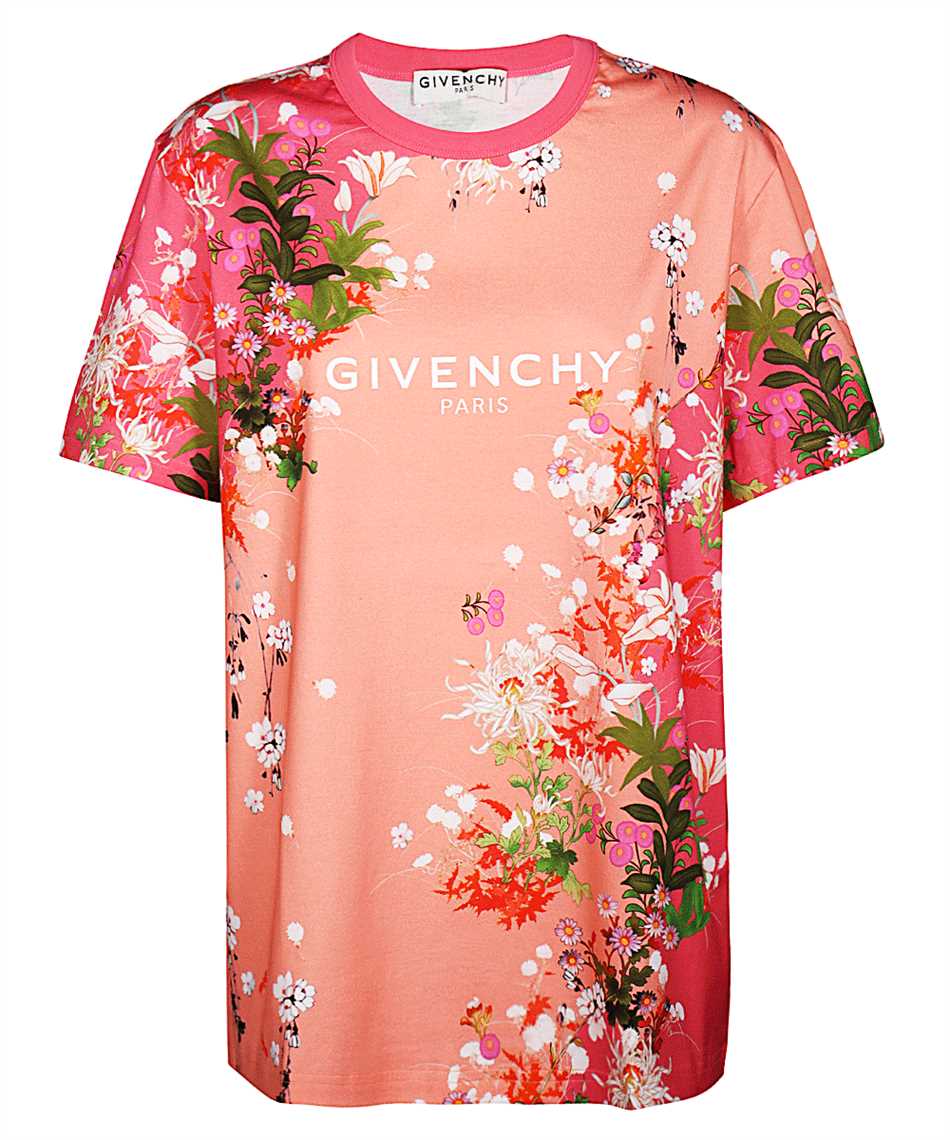 Givenchy BW70753Z34 FLORAL T-shirt Pink