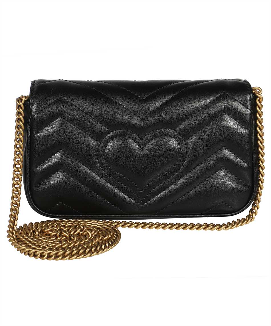 Gucci 476433 DTDCT GG MARMONT MATELASSÉ LEATHER SUPER MINI Bag Black