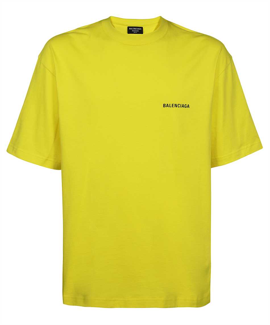 Balenciaga 612966 TIVG5 LOGO MEDIUM FIT T-shirt Yellow
