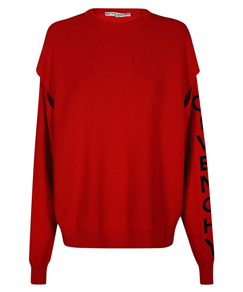 Givenchy BW90AH4Z7K LOGO-BAND CUT-OUT Maglia Rosso