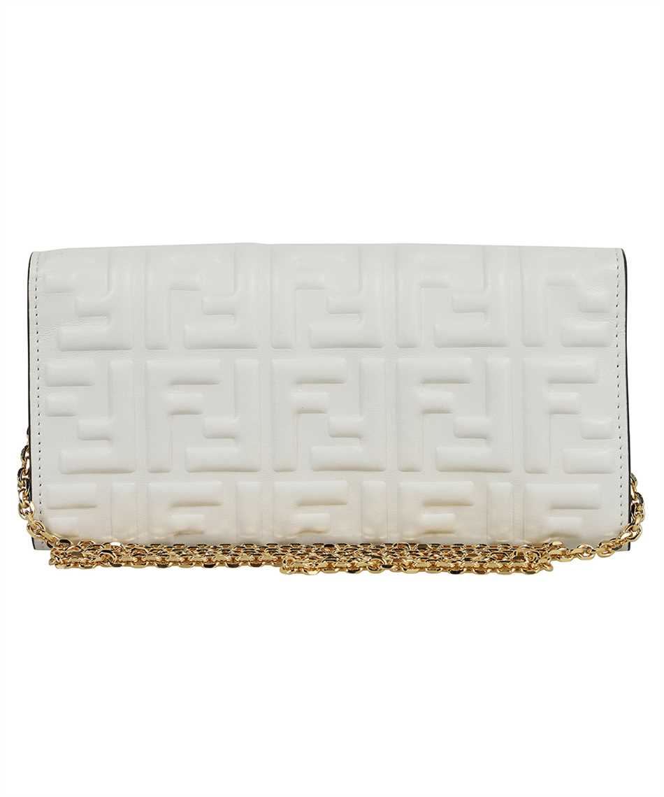 Fendi Continental Leather Wallet On Chain in White Womens Accessories Wallets and cardholders 