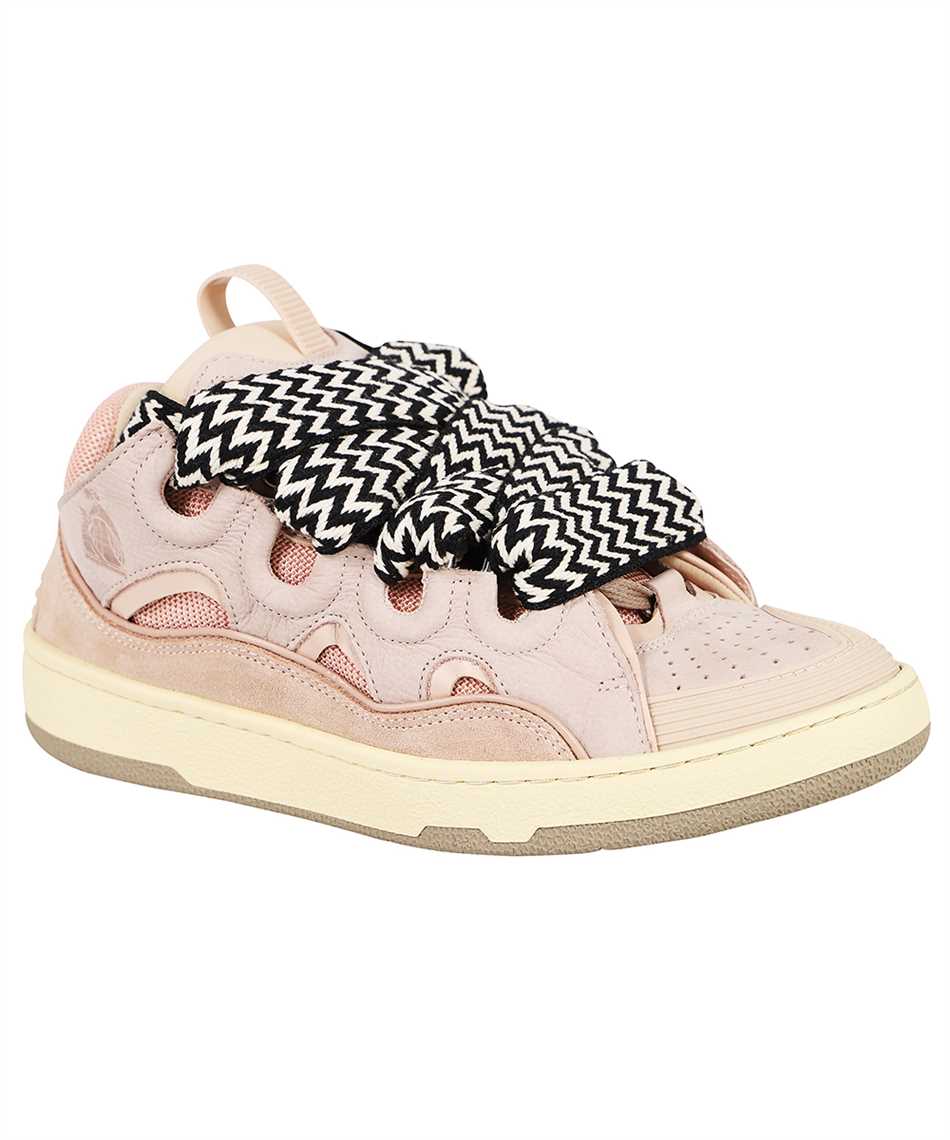 Lanvin FW SKDK02 DRAG A21 LEATHER CURB Sneakers Pink