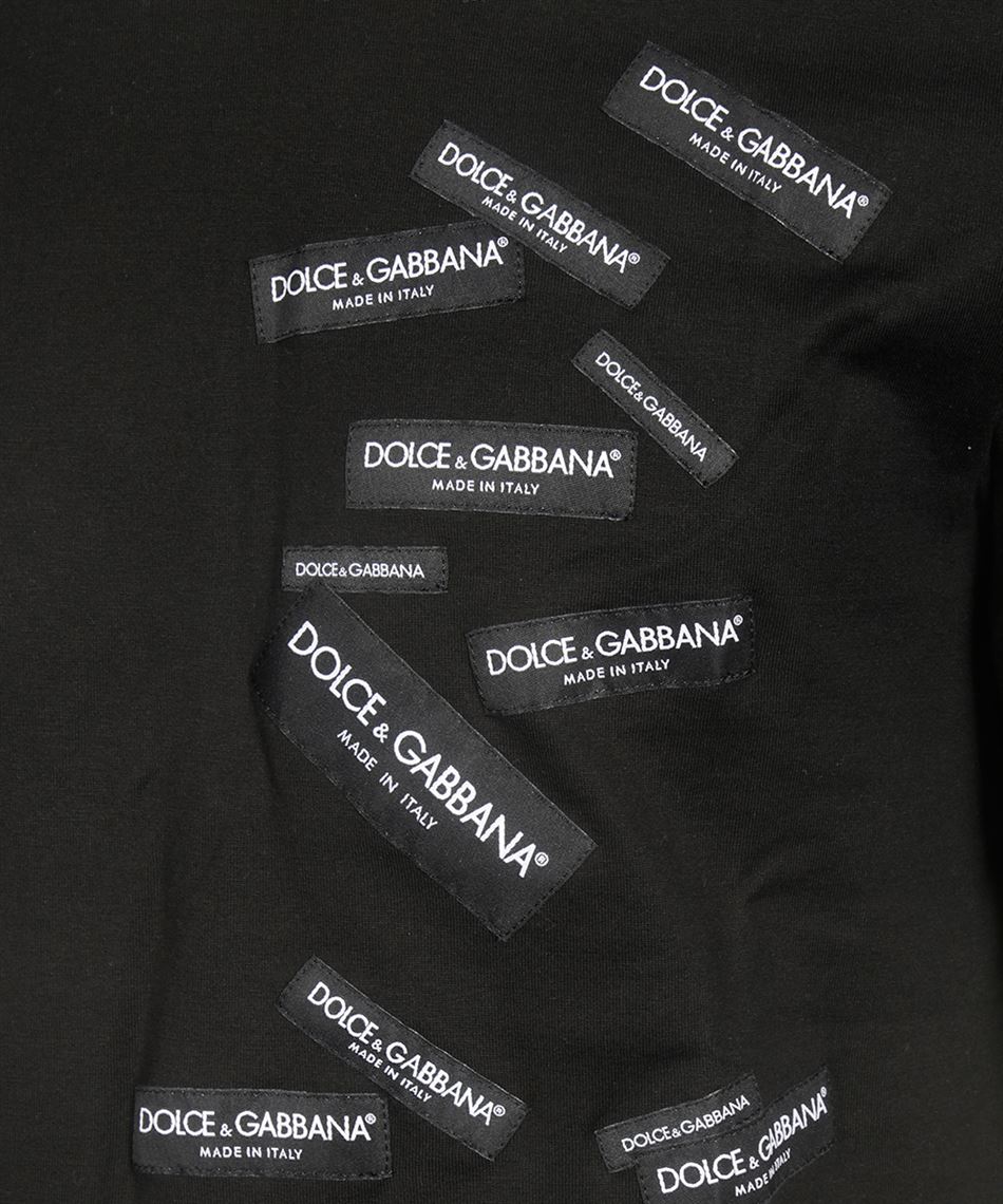 Dolce Gabbana G8iv0z G7rj Men S Black T Shirt With Logo Black