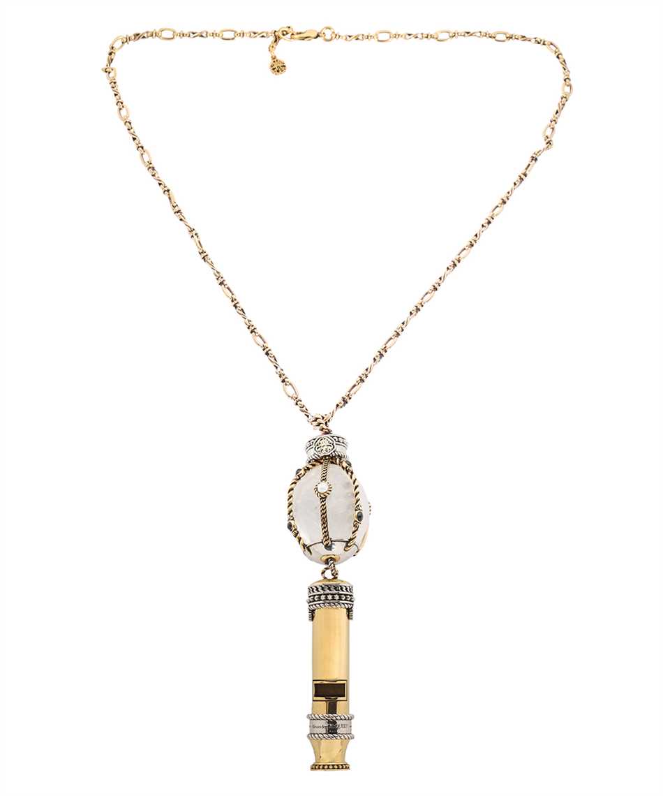 Alexander McQueen 688472 I11AB WHISTLE Necklace Gold