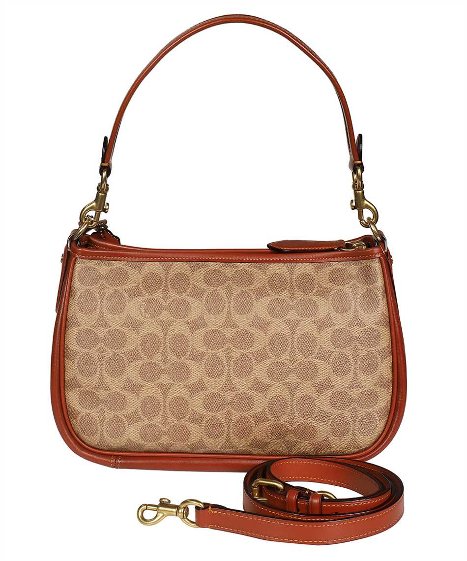 COACH CC438 SIGNATURE CARY CROSSBODY Bag Beige COACH CC438 SIGNATURE CARY CROSSBODY Bag Beige