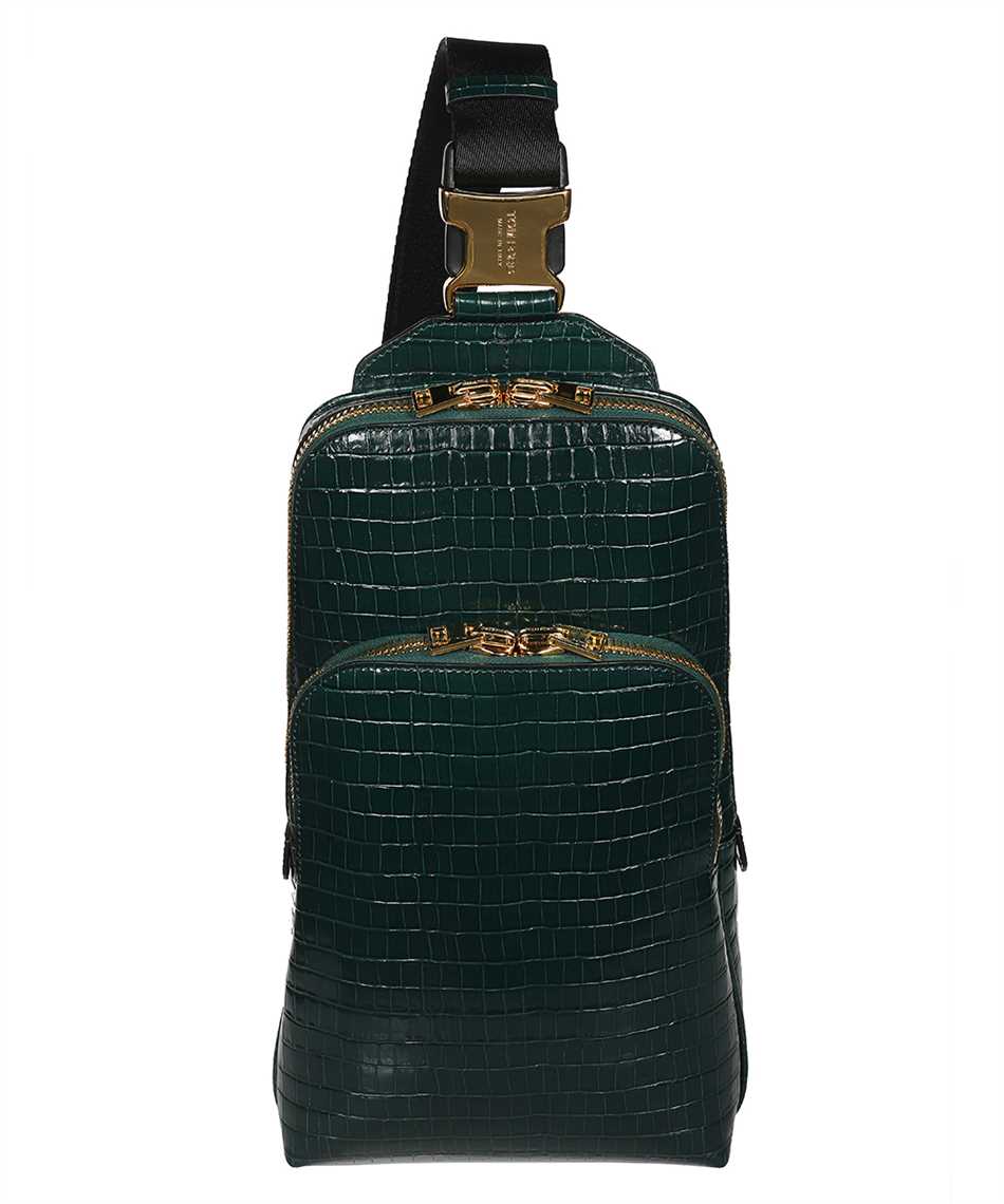 Tom Ford H0420T LCL239 BUCKLEY LINE GLOSSY PRINTED CROC Backpack 1