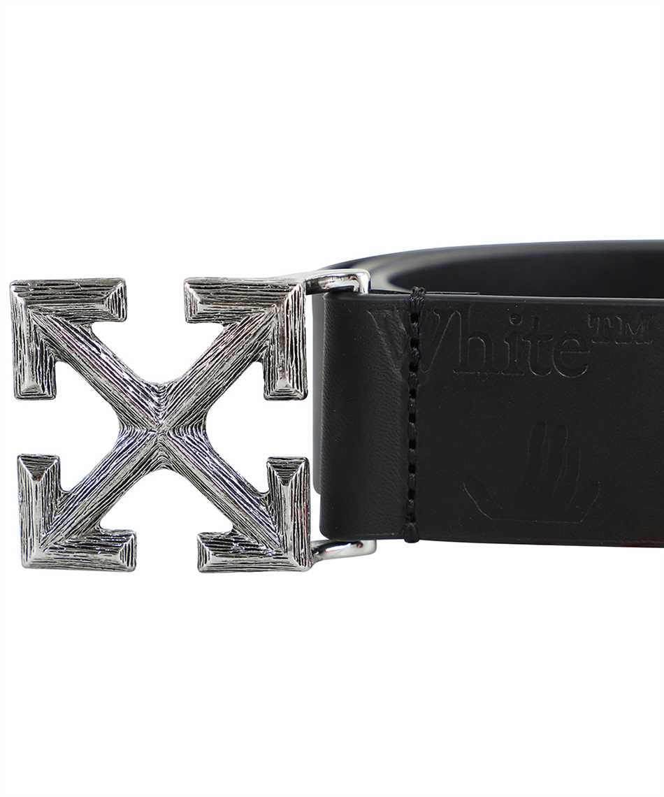 off white leather belt