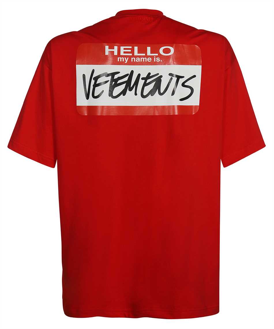 Vetements UE52TR140R MY NAME IS VETEMENTS T-shirt Red