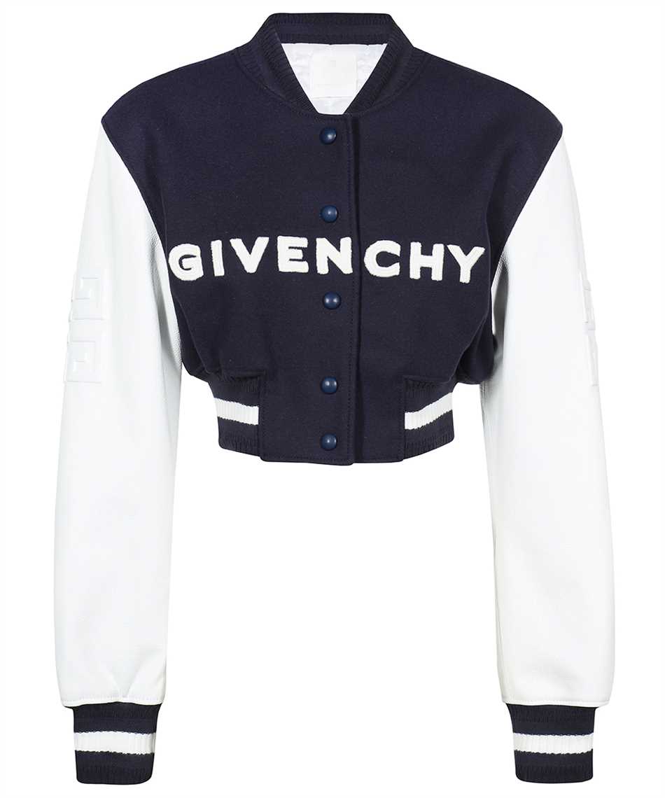 Givenchy BW00CQ611N CROPPED VARSITY IN WOOL AND LEATHER Bunda 1