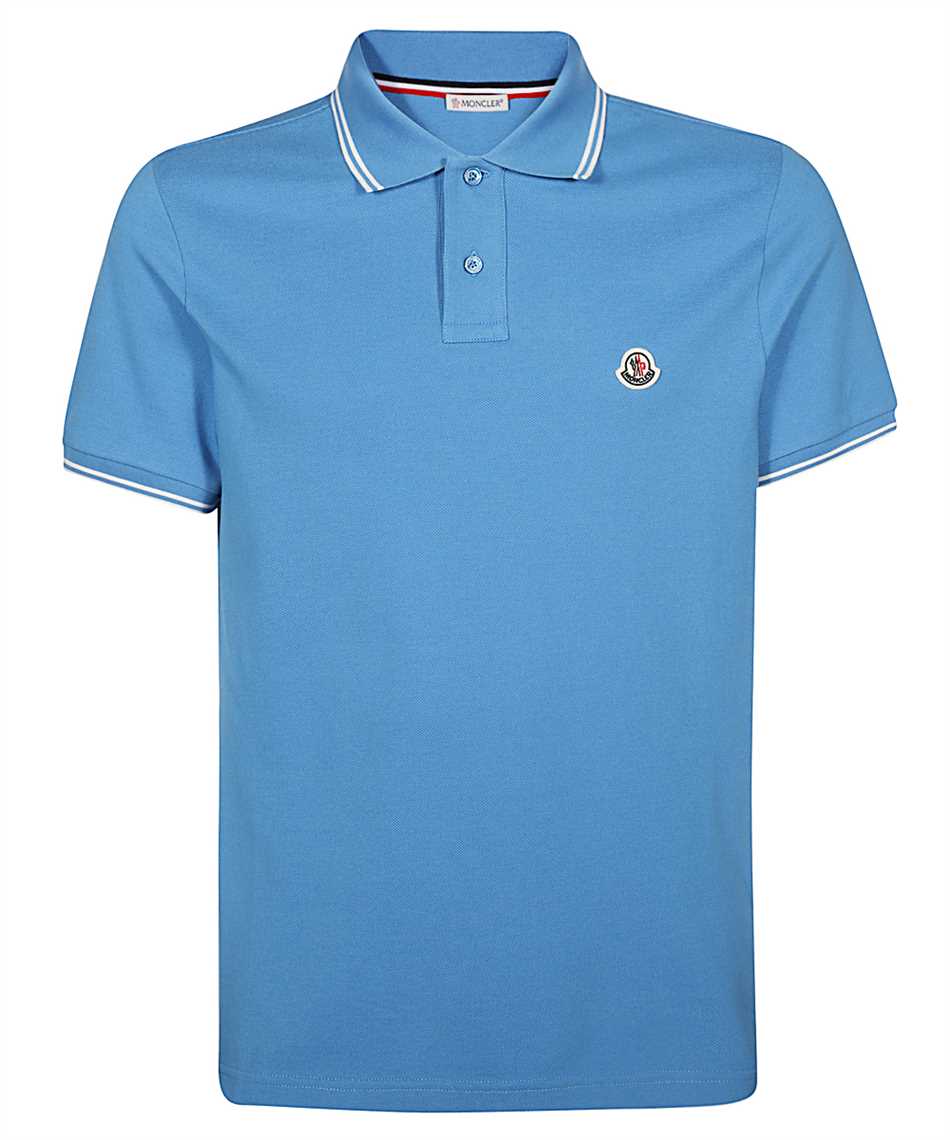 sky blue moncler polo
