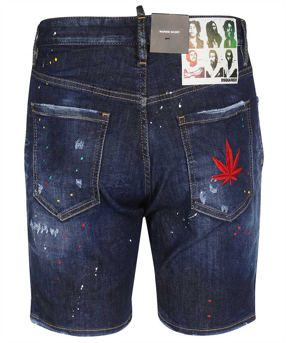 Dsquared2 S71MU0708 S30789 DARK BOB WASH MARINE Kr�tke nohavice 2
