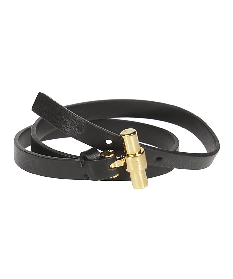 Tom Ford JW0760 SFCBR TRIPLE WRAP T Bracelet Black