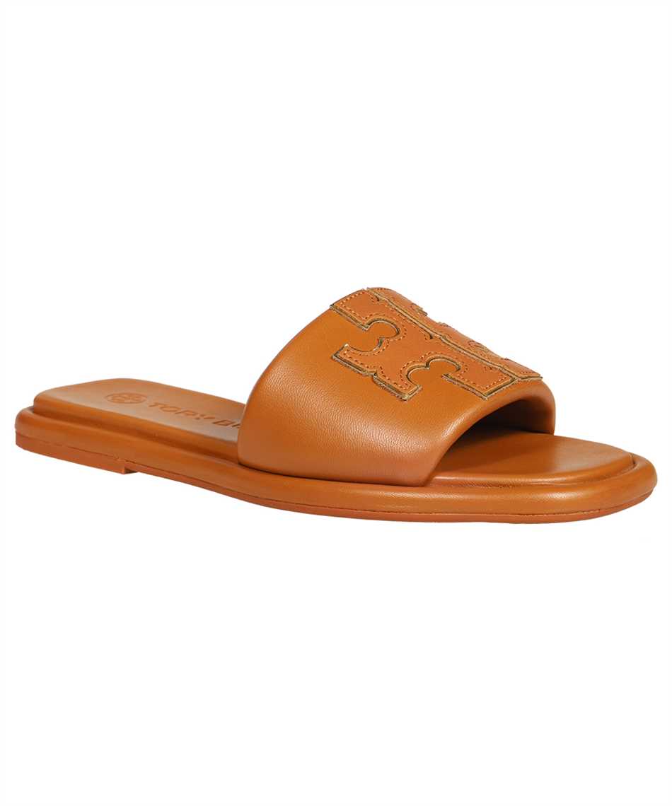 Tory Burch 79985 DOUBLE T SPORT Slides Brown