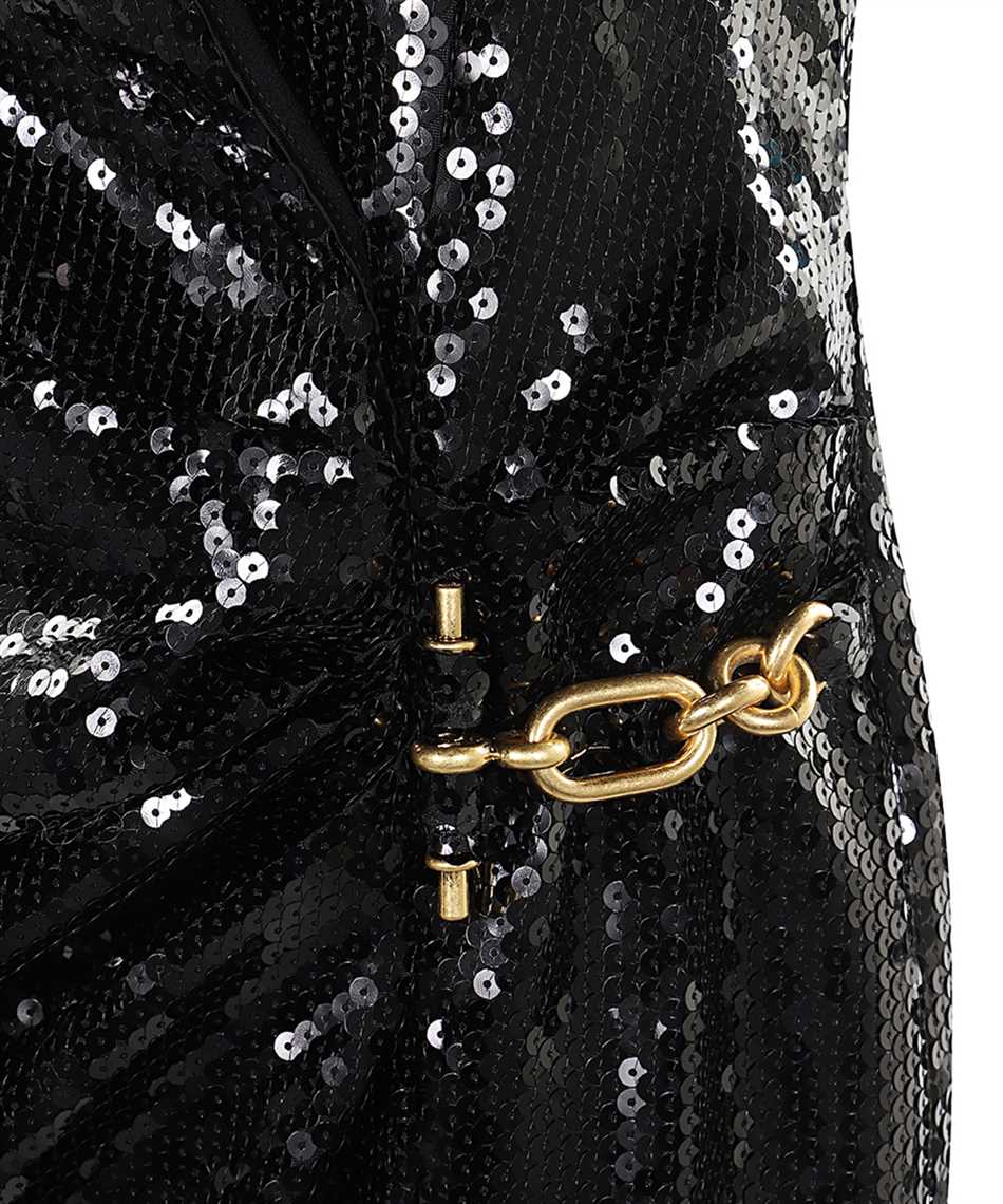 Balmain GF1RPB05XL64 SS GOLD DETAIL SEQUINS SLIT LONG Dress 3