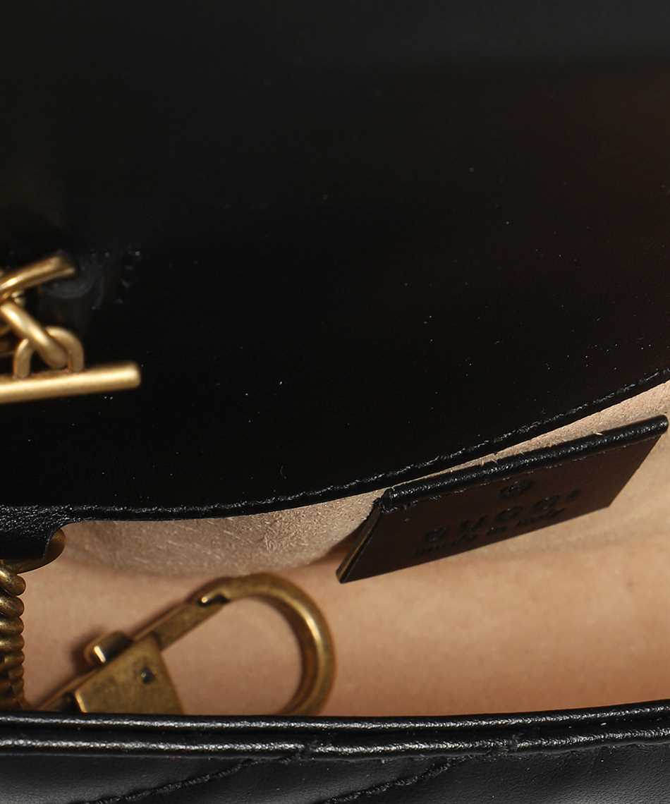 Gucci 476433 DTDCT GG MARMONT MATELASSÉ LEATHER SUPER MINI Bag Black