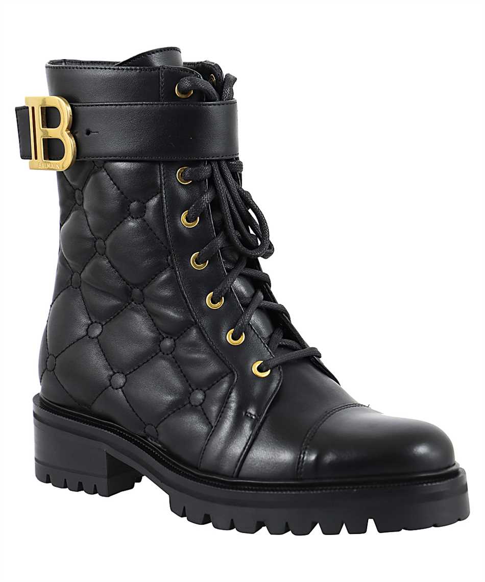 balmain ranger quilted combat booties