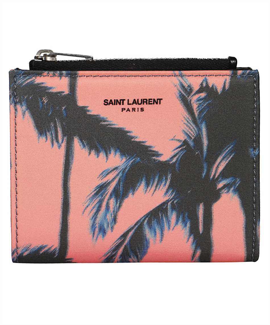 saint laurent palm tree card holder