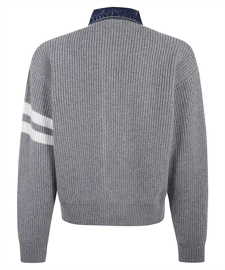 Dsquared2 S74HA1572 D13158 Denim-panel ribbed Strick 2