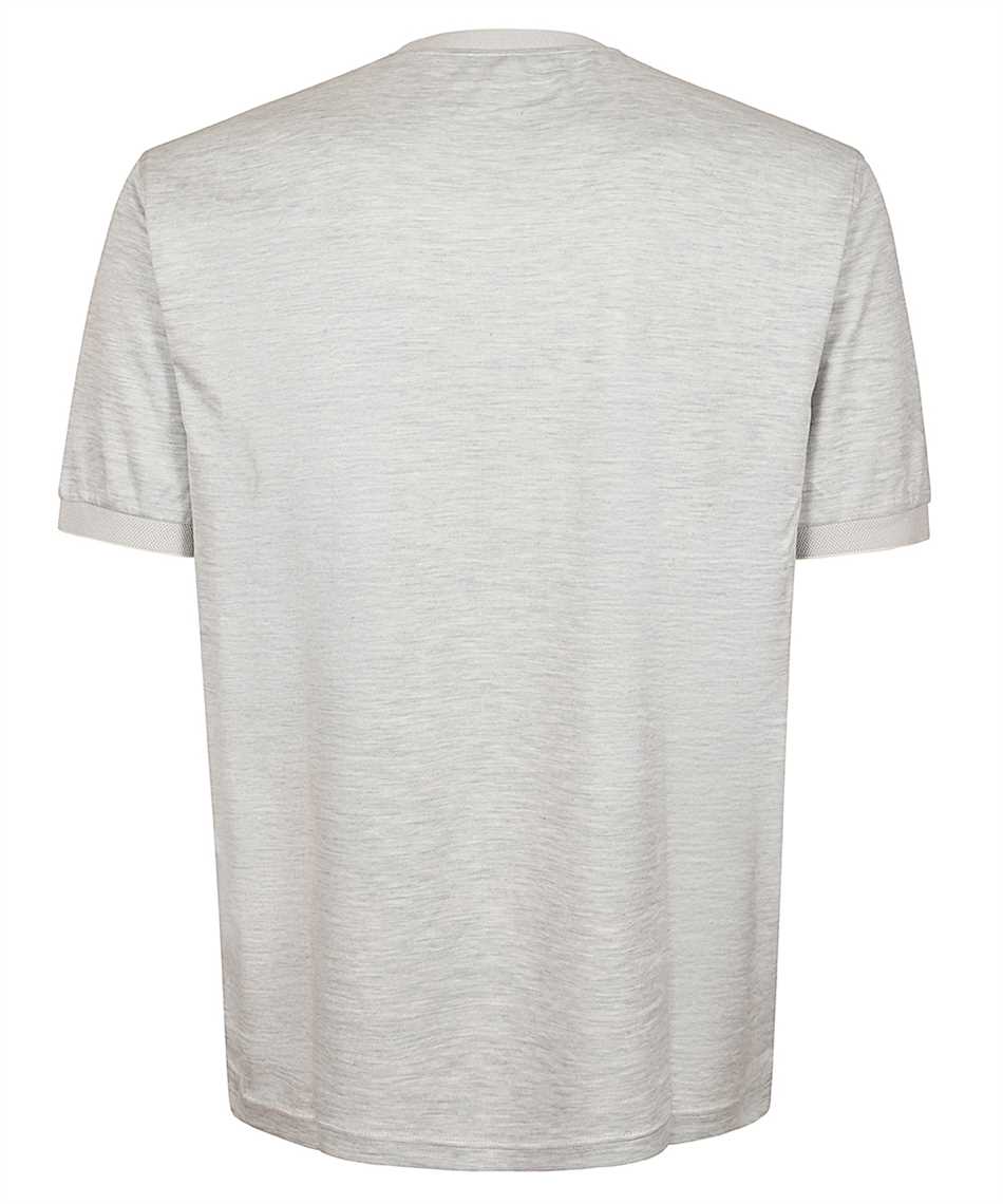 Brett Johnson SS26J8JM102LGR SILK AND COTTON SHORT SLEEVES T-shirt 2