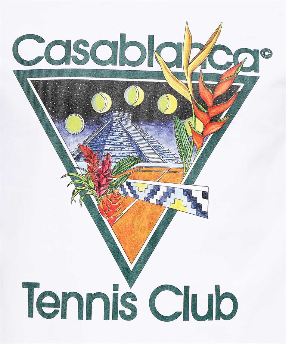 Casablanca MS23 JTS 001 01 TENNIS CLUB ICON PRINTED Tričko 3