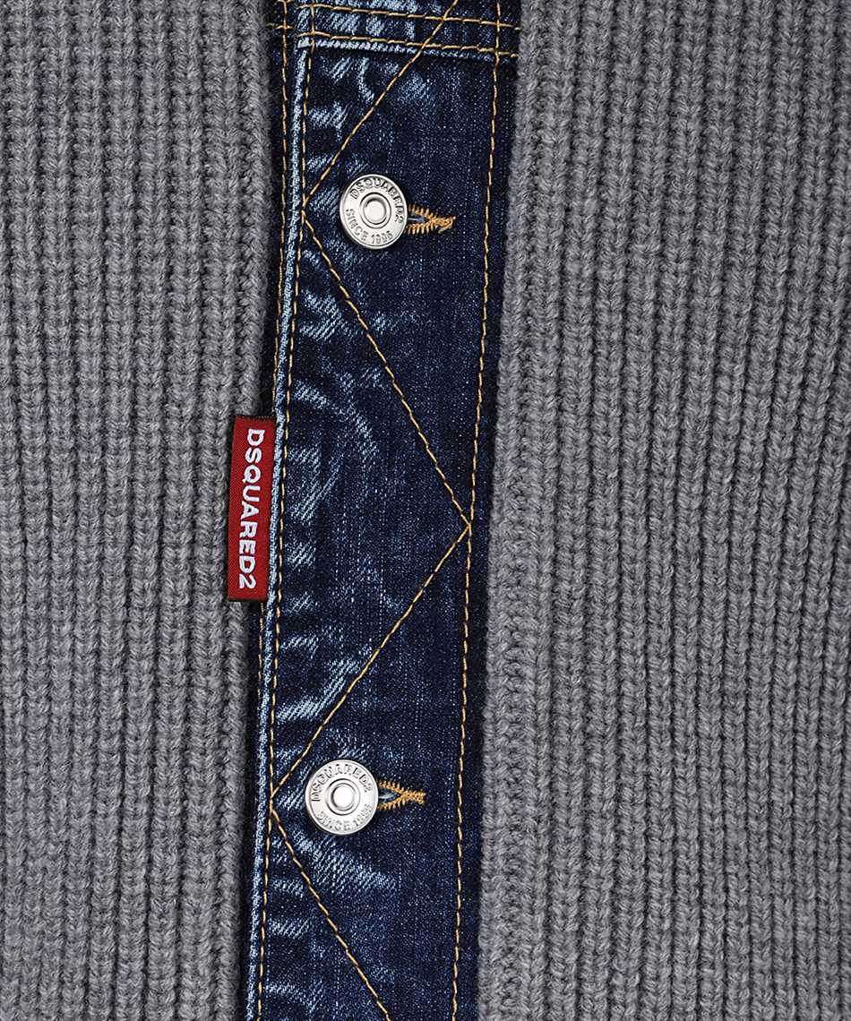 Dsquared2 S74HA1572 D13158 Denim-panel ribbed Strick 3