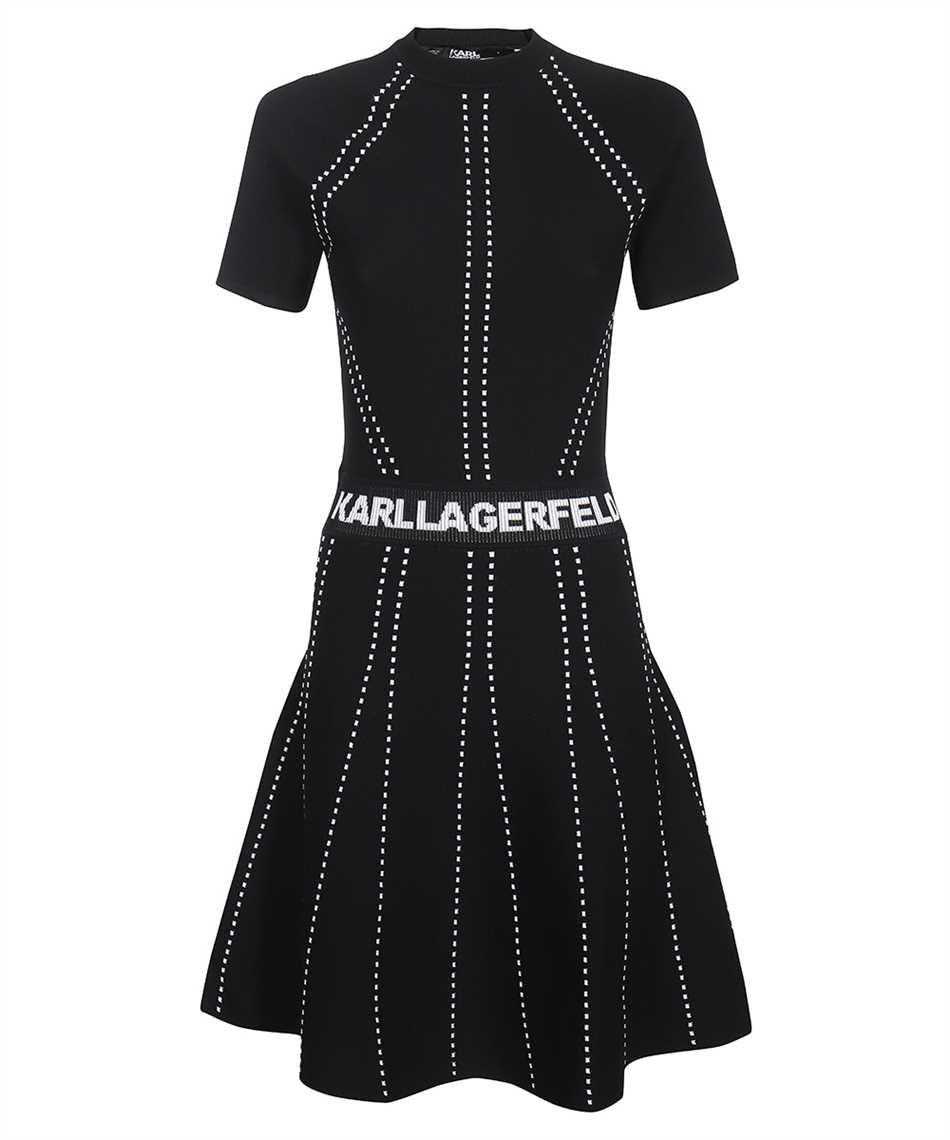 公式の Karl 999 221w50 Lagerfeld ワンピース Karl Dress Logo Knitted 221w50 Lagerfeld ワンピース 52 2 28 127