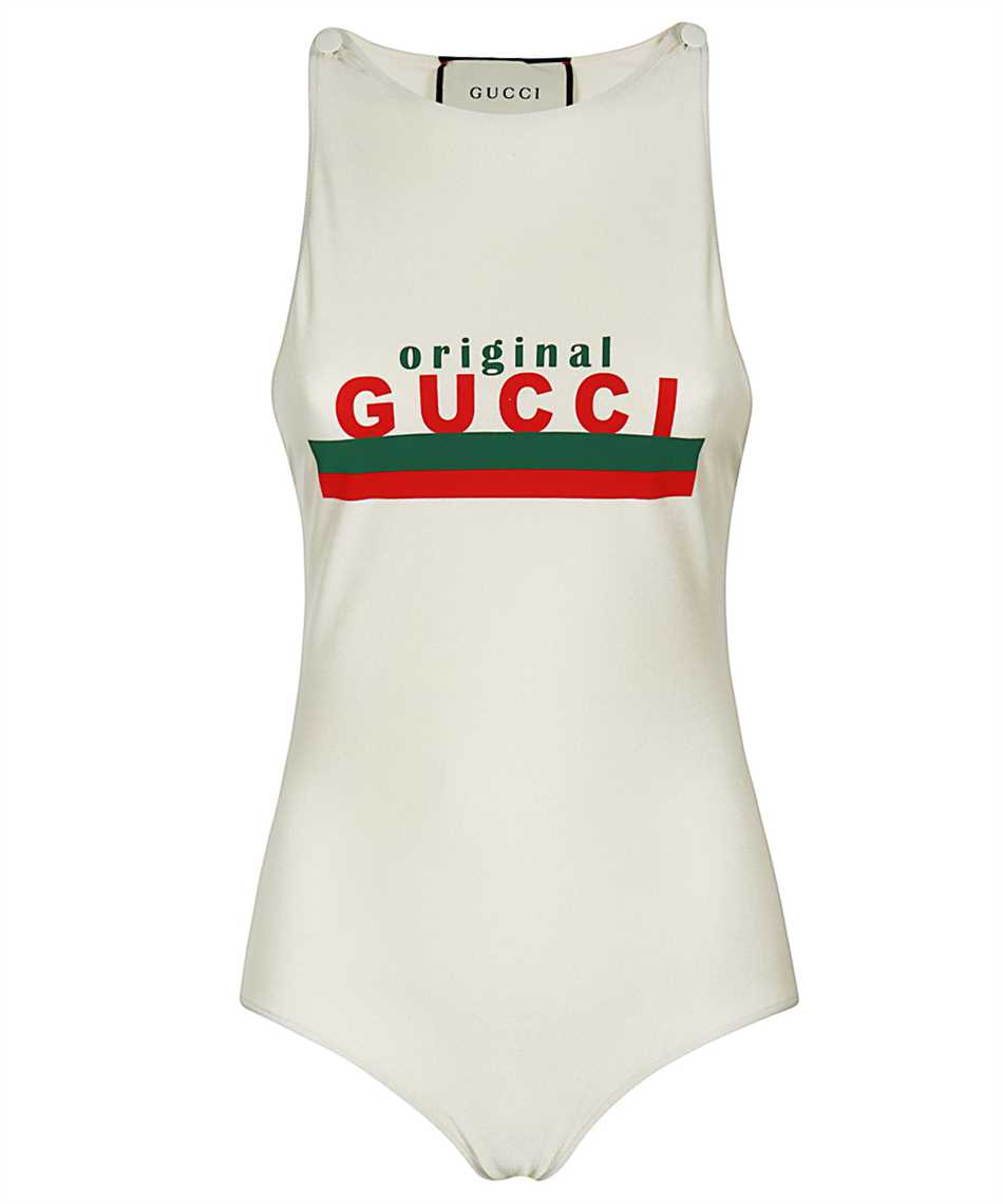 Gucci 629251 XHAC9 SPARKLING STRETCH Costume da bagno Bianco