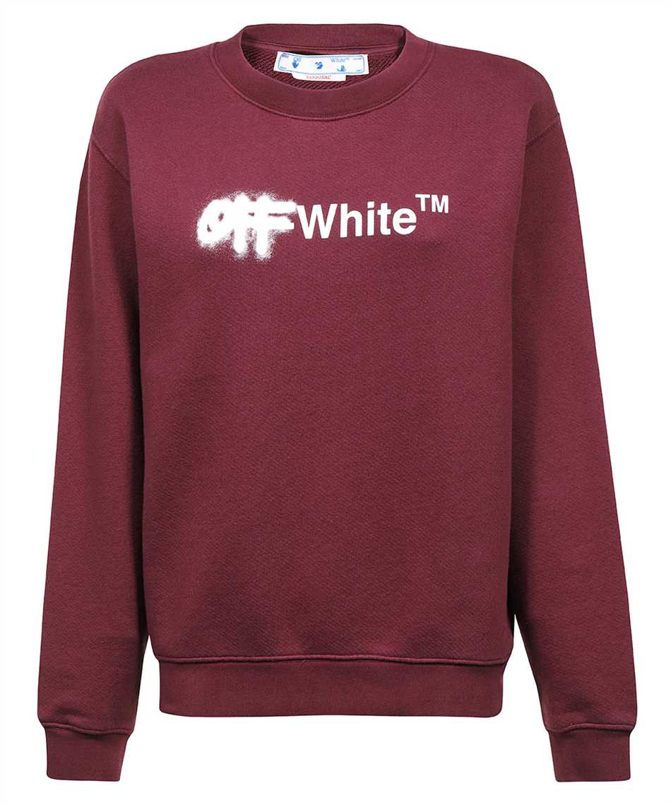 Off-White OWBA055F22JER006 SPRAY HELV REG CREWNECK Sweatshirt 1