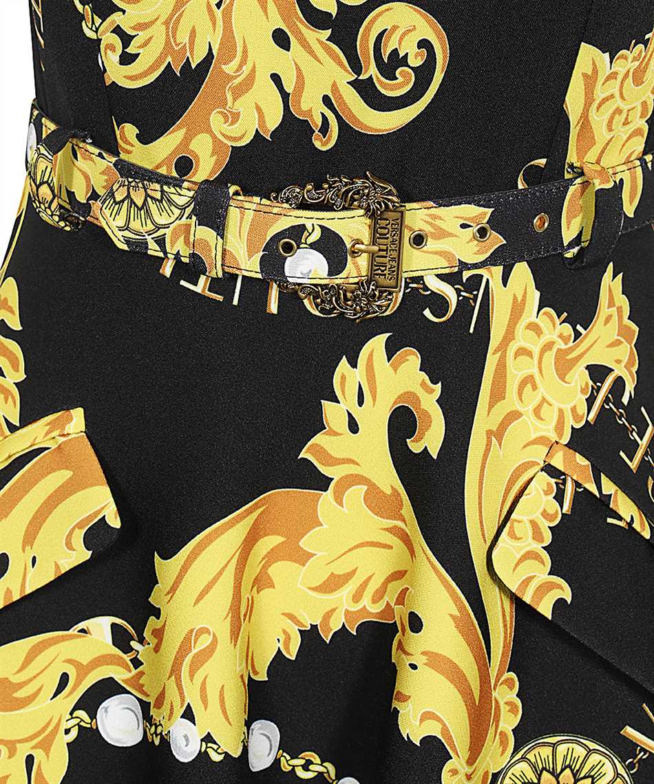 Versace Jeans Couture 75HAO905 NS304 LOGO COUTURE-PRINT BELTED MINI Abito 3