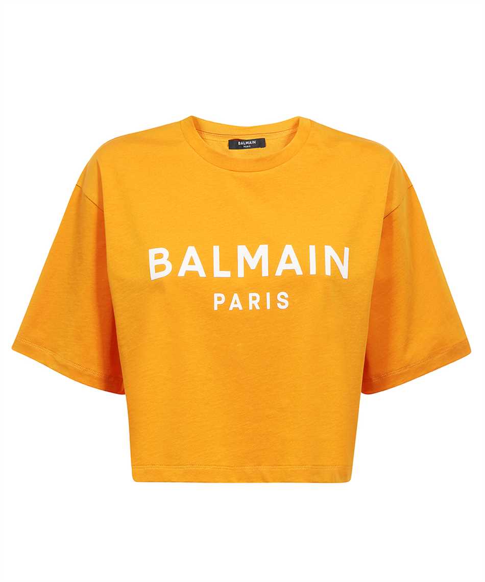 Balmain AF1EE020BB02 PRINT CROPPED T-Shirt 1