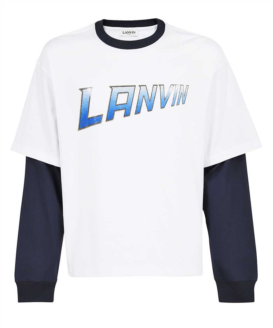 Lanvin RM TS0020 J054 A21 LONG SLEEVE CONTRASTED T-shirt White