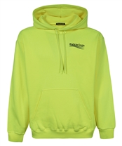 Balenciaga 600583 TJVD4 POLITICAL CAMPAIGN MEDIUM FIT Hoodie Yellow